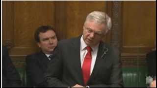 David Davis raises concerns of flooding in the UK in the House of Commons