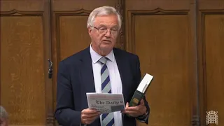 David Davis MP raises a Point of Order regarding a potential Contempt of the House