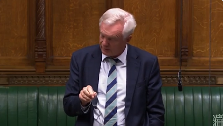 David Davis MP makes an intervention during the debate on the Online Safety Bill