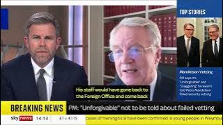 David Davis MP speaks to Sky News about Peter Mandelson failing security vetting